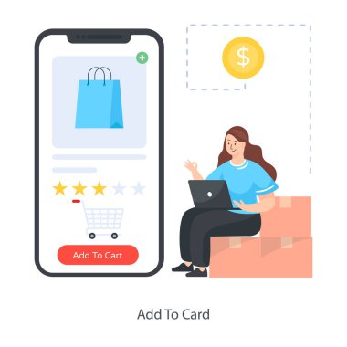Çevrimiçi alışveriş konsepti. vektör illüstrasyonu
