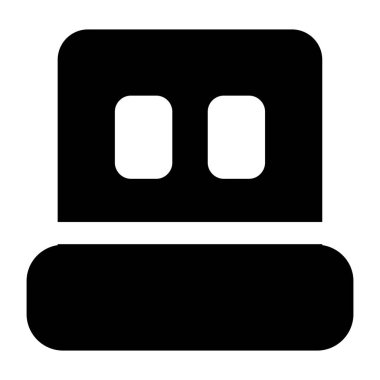 Web simgesi, vektör illüstrasyonu, yazıcı 