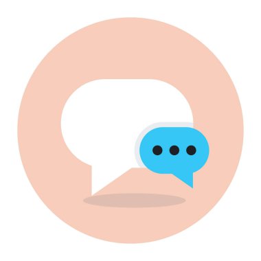 Sohbet kabarcığı vektör illüstrasyonu