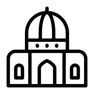 Cami. Web simgesi basit illüstrasyon