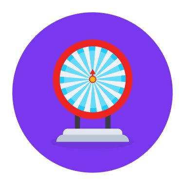 Dönme dolap ikonu. Web için vektör sembolünün düz çizimi