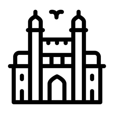 Bina. Web simgesi basit illüstrasyon