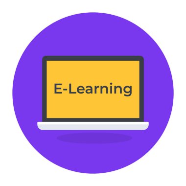 Modern dizüstü bilgisayar simgesinin vektör illüstrasyonu