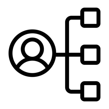 iş ve yönetim düz vektör simgesi.