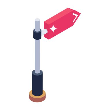 Bir çizgi film işaret simgesinin vektör illüstrasyonu