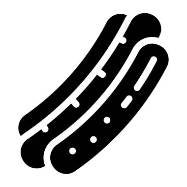 Sosisli sandviç. Web simgesi basit illüstrasyon