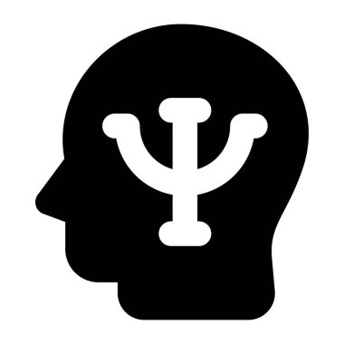 Beyin. Web simgesi basit illüstrasyon