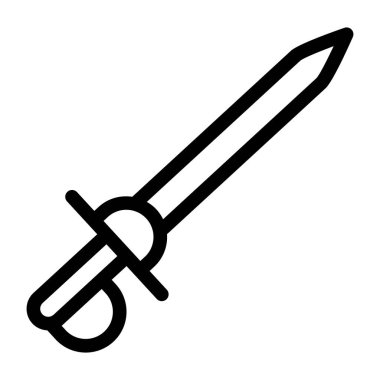 Kılıç. Web simgesi basit illüstrasyon