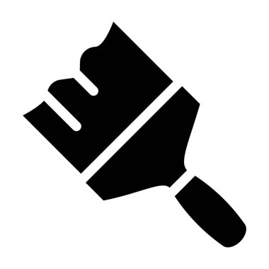 beyaz arkaplanda boya fırçası simgesi