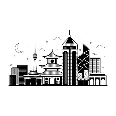 New York şehrinin vektör illüstrasyonu