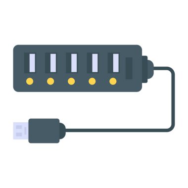 usb kablo simgesi vektör illüstrasyonu