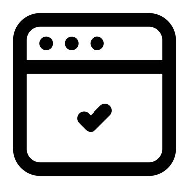 Tarayıcı. Web simgesi basit illüstrasyon