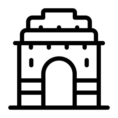 Bina. Web simgesi basit illüstrasyon