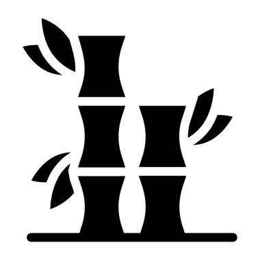 Bir bitkinin siluetinin vektör çizimi