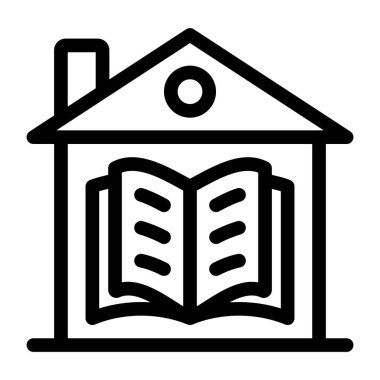 Bina. Web simgesi basit illüstrasyon  