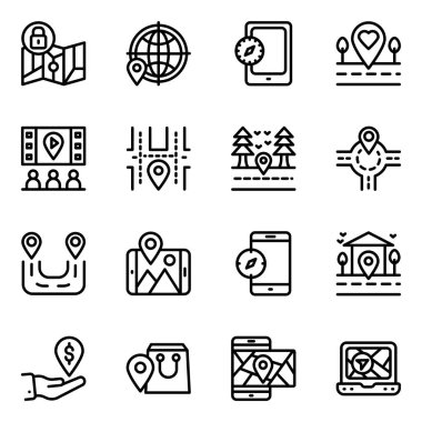 Web ve mobil uygulamalar için vektör simgeleri kümesi