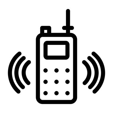 Cep telefonu simgesi, vektör illüstrasyonu