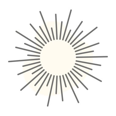 Güneş ışınları vektör resimleme tasarımı