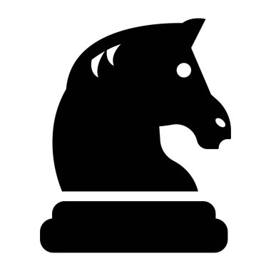 At ikonu. Ağ için şövalye vektör simgelerinin basit çizimi