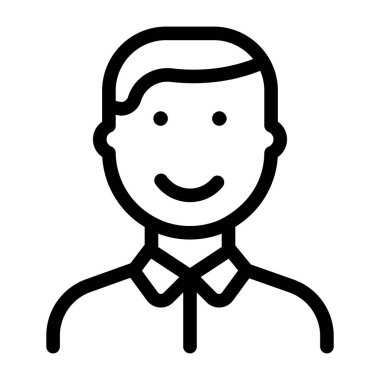 Adamım. Web simgesi basit illüstrasyon