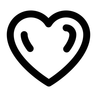 kalp aşk ikonu, vektör illüstrasyon
