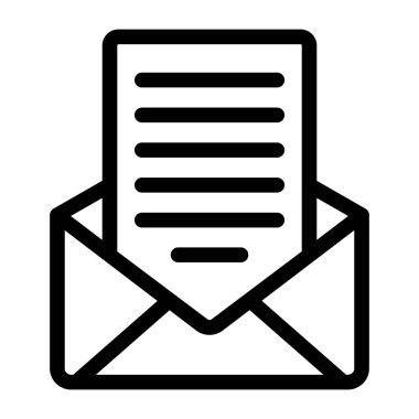 Zarf. Web simgesi basit illüstrasyon