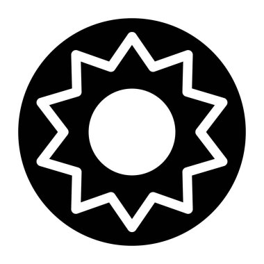 Güneş. Web simgesi basit illüstrasyon