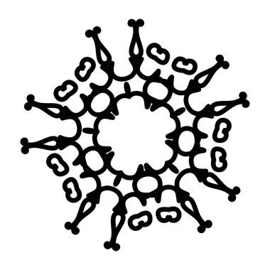 Beyaz arkaplana soyut el çizimi çizimi