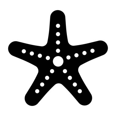 denizyıldızı ikonu. Web için deniz yaşam vektör simgelerinin düz çizimi