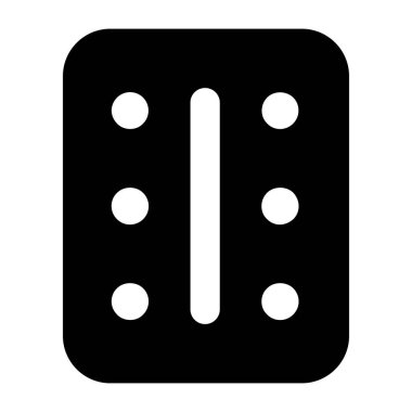 Domino simgesi vektör illüstrasyonu