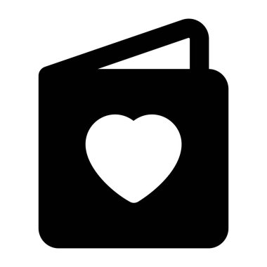 Kalp ikonu vektör illüstrasyonu