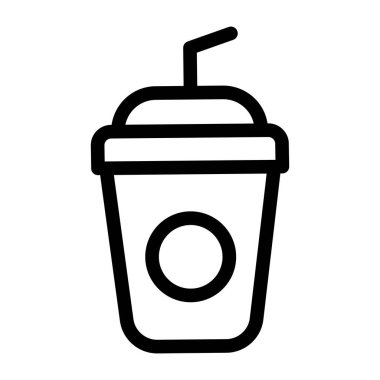 Kahve. Web simgesi basit illüstrasyon