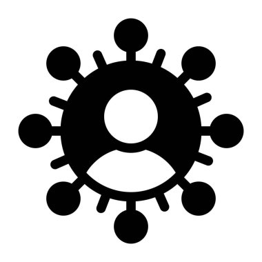 Bir grup insanın vektör çizimi