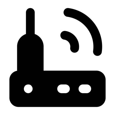 wifi router ağ simgesi, vektör illüstrasyonu