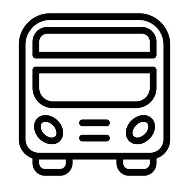 Otobüs. Web simgesi basit tasarım