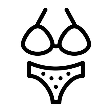 Beyaz arkaplanda iç çamaşırı simgesi