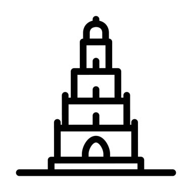 Kule. Web simgesi basit illüstrasyon