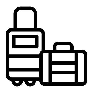 bagaj. Web simgesi basit illüstrasyon