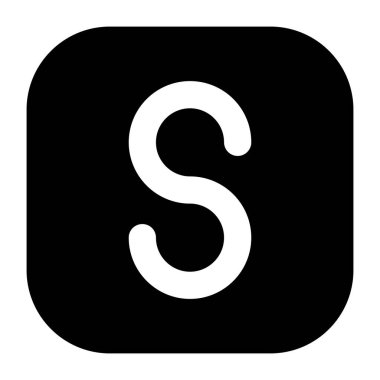 S harfi simgesi, vektör illüstrasyonu