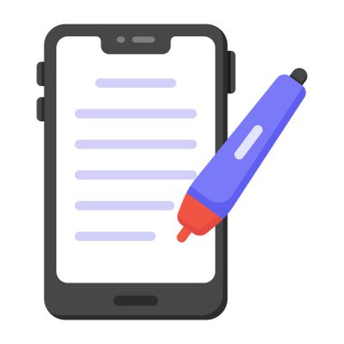 Kalem vektörü illüstrasyon tasarımlı pano