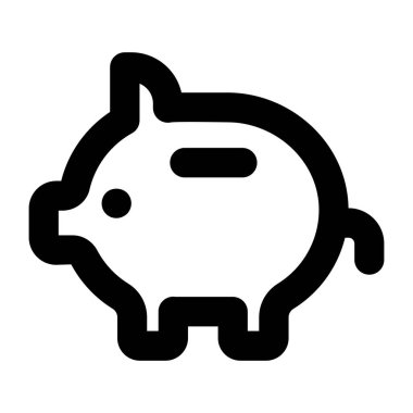 Domuz kumbarası. Basit resimleme