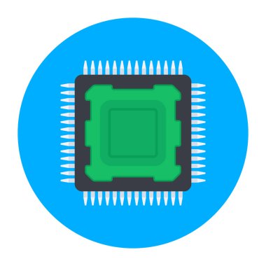 Cpu simge vektör illüstrasyonu