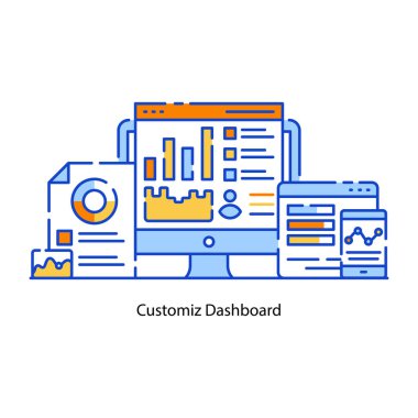 düz tasarım konsepti, seo modern simgenin vektör illüstrasyonu