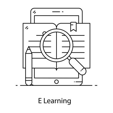 Ofis çalışanının satır simgesi tasarımı