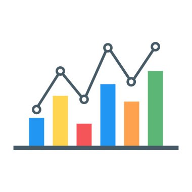bar grafiği vektör illüstrasyon tasarımlı iş grafiği