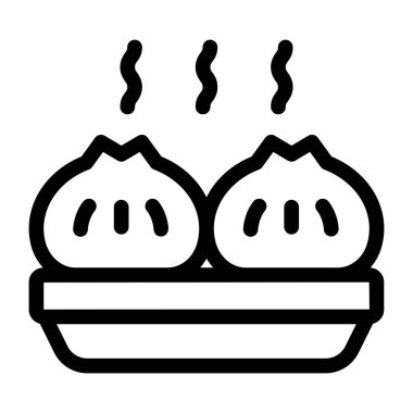 yiyecek ve içecek satırı vektör simgesi.