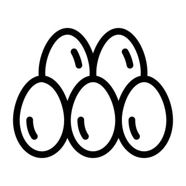 Yumurta. Web simgesi basit illüstrasyon