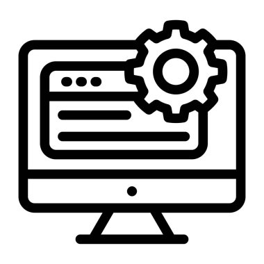 seo ve optimizasyon çizgisi vektör simgesi.