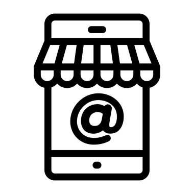 Alışveriş arabası. Basit resimleme