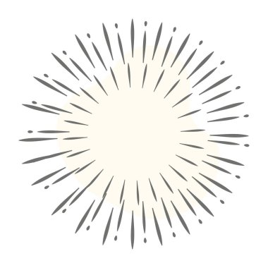 Bir güneş patlaması simgesinin vektör illüstrasyonu